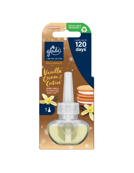 Aromatyczny wkład do elektrycznego odświeżacza powietrza Glade Vanilla Cream Cookies 20 ml - Odświeżacze elektryczne Aromatyczny wkład do elektrycznego odświeżacza powietrza Glade Vanilla Cream Cookies 20 ml 5000204362459 2