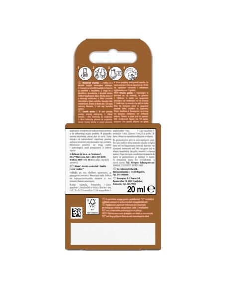 Aromatyczny wkład do elektrycznego odświeżacza powietrza Glade Vanilla Cream Cookies 20 ml - Odświeżacze elektryczne Aromatyczny wkład do elektrycznego odświeżacza powietrza Glade Vanilla Cream Cookies 20 ml 5000204362459 3