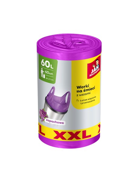 Pojemne worki na śmieci Jan Niezbędny 60L 2 x 60 szt. - Worki na śmieci Pojemne worki na śmieci Jan Niezbędny 60L 2 x 60 szt. 5900536328065 2