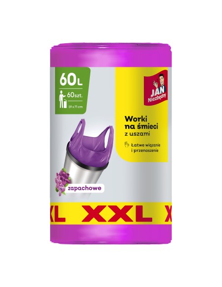 Pojemne worki na śmieci Jan Niezbędny 60L 2 x 60 szt. - Worki na śmieci Pojemne worki na śmieci Jan Niezbędny 60L 2 x 60 szt. 5900536328065 3