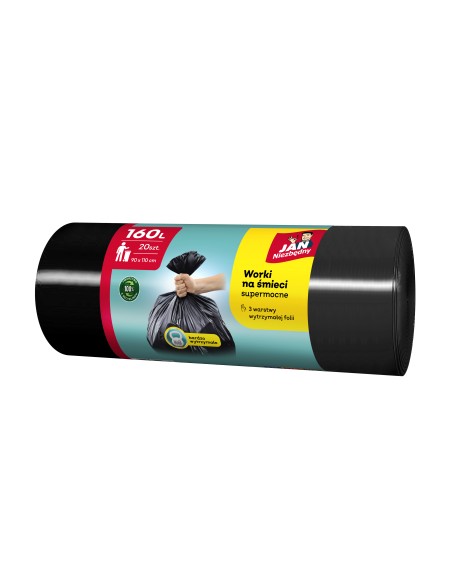 Wytrzymałe worki na śmieci Jan Niezbędny 160L 20 szt. 5900536224787