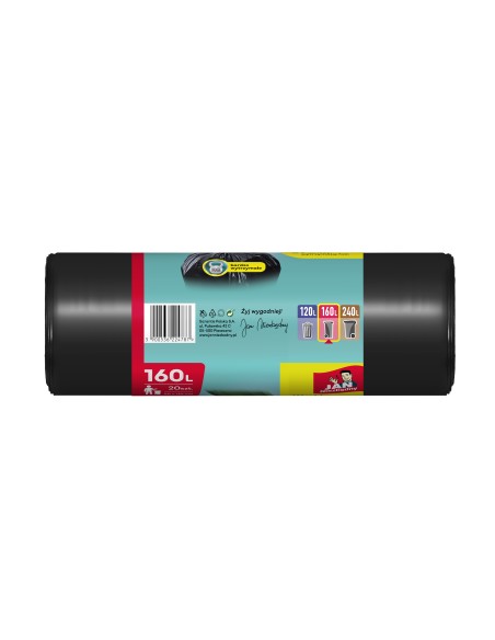 Wytrzymałe worki na śmieci Jan Niezbędny 160L 20 szt. 5900536224787 3