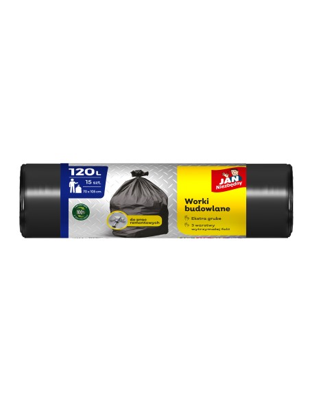 3-warstwowe worki budowlane do remontów Jan Niezbędny 120L 15 szt. 5900536329949