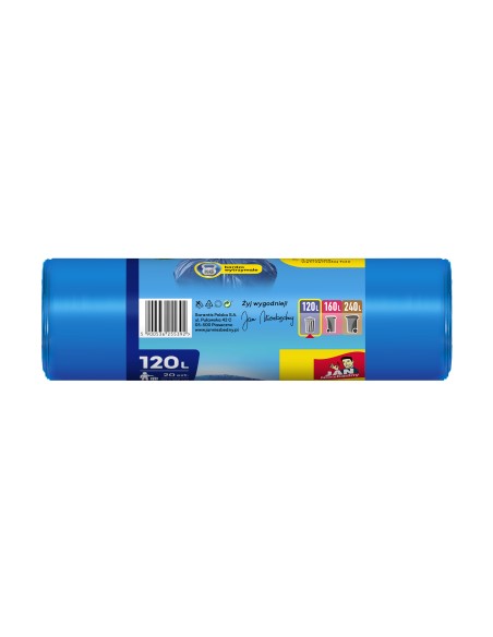 Supermocne worki na śmieci Jan Niezbędny 120L 20szt. - Worki na śmieci Supermocne worki na śmieci Jan Niezbędny 120L 20szt. 5900536255392 3