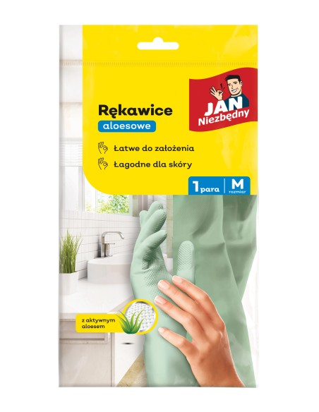 Wielorazowe rękawice aloesowe Jan Niezbędny rozmiar M, 1 para 5900536256597