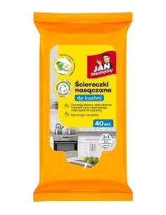 Usuwające tłuszcz ściereczki nasączane do kuchni Jan Niezbędny 40 szt. 5201314185819