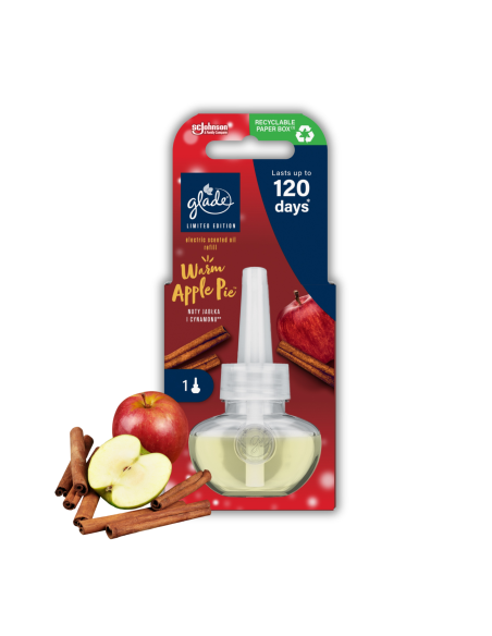 Elektryczny odświeżacz powietrza Glade ze świątecznymi wkładami Szarlotka + Ciasteczka waniliowe 5000204362244 3