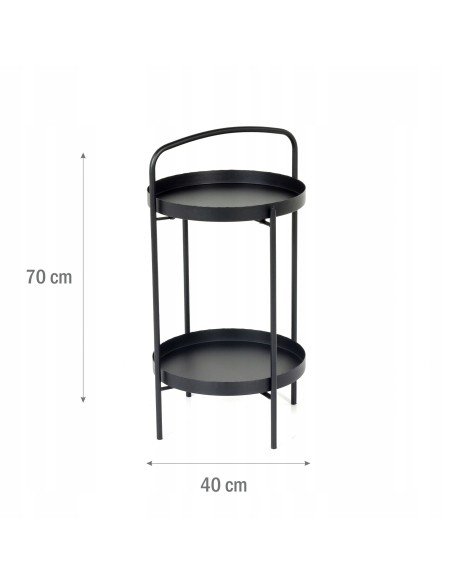 Metalowy stolik kawowy na balkon, do ogrodu Doppio Meven 40 x 40 x 70 cm - Meble ogrodowe Metalowy stolik kawowy na balkon, do ogrodu Doppio Meven 40 x 40 x 70 cm 5900607535774 7