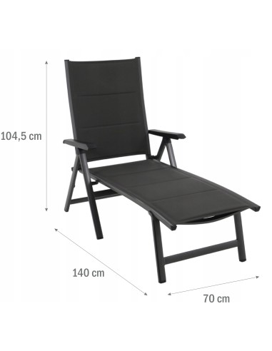 Aluminiowy leżak ogrodowy Futosa MWH 140 x 70 x 104,5 cm 4260278791277 2