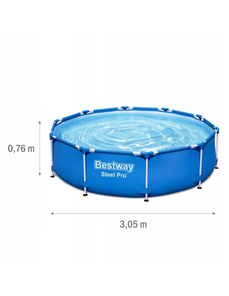 Ogrodowy basen stelażowy Steel Pro Bestway 305 x 76 cm - Baseny na stelażu Ogrodowy basen stelażowy Steel Pro Bestway 305 x 76 cm 6942138972429 10