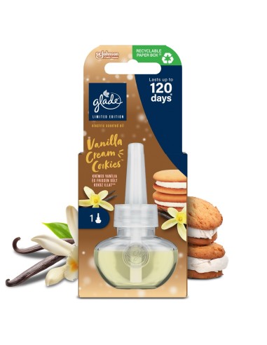 Aromatyczny wkład do elektrycznego odświeżacza powietrza Glade Vanilla Cream Cookies 20 ml 5000204362459