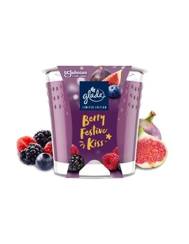 Jagodowa świeca zapachowa Glade Berry Festive Kiss 112 g 5000204362961