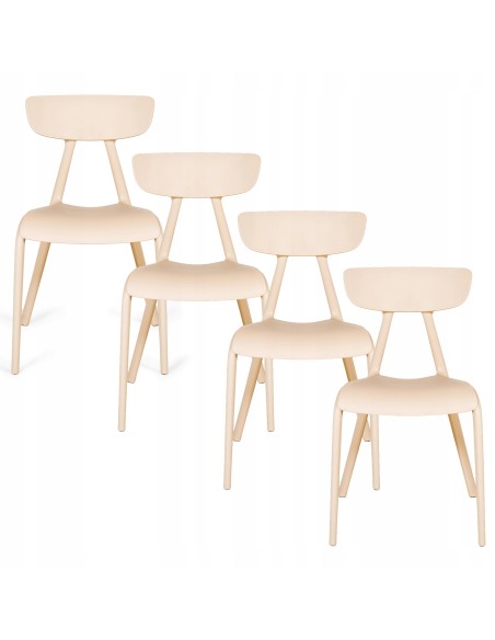 Zestaw 4 beżowych krzeseł Marco Meven 5902490787360