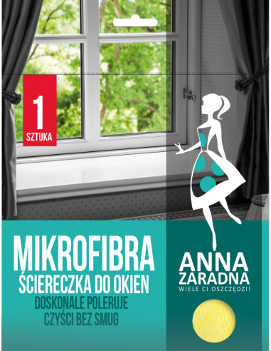 Ściereczka z mikrofibry do okien i luster Anna Zaradna 1 szt. 5903936012602