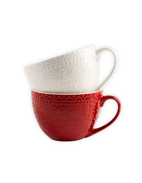 Świąteczny zestaw 4 porcelanowych kubków w opakowaniu prezentowym 530 ml - Kubki i filiżanki Świąteczny zestaw 4 porcelanowych kubków w opakowaniu prezentowym 530 ml 5905842527126 3