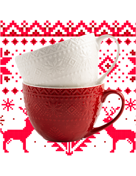 Świąteczny zestaw 4 porcelanowych kubków w opakowaniu prezentowym 530 ml - Kubki i filiżanki Świąteczny zestaw 4 porcelanowych kubków w opakowaniu prezentowym 530 ml 5905842527126 9