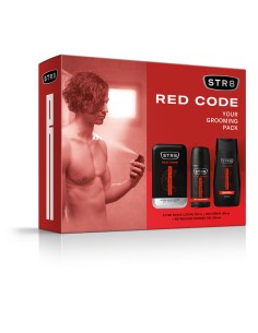 Zestaw świąteczny STR8 Red Code Woda po goleniu + Dezodorant + Żel pod prysznic 5900536354989