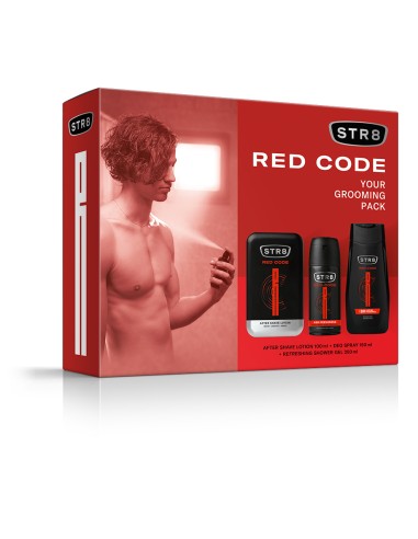 Zestaw świąteczny STR8 Red Code Woda po goleniu + Dezodorant + Żel pod prysznic 5900536354989