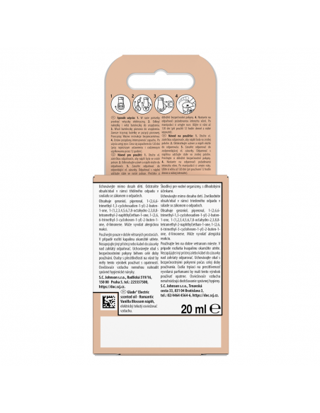 Wkład do elektrycznego odświeżacza powietrza Glade Romantic Vanilla Blossom 20ml 5000204348484 2