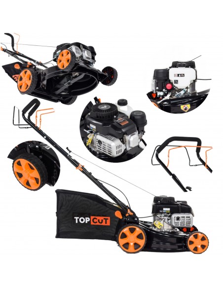 Niezawodna kosiarka spalinowa TOP CUT TC-LS40-130-SB z napędem 5902490784642