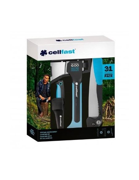 Zestaw kempingowy piła składana siekiera nóż Cellfast - Strona główna Zestaw kempingowy piła składana siekiera nóż Cellfast 5907512608098