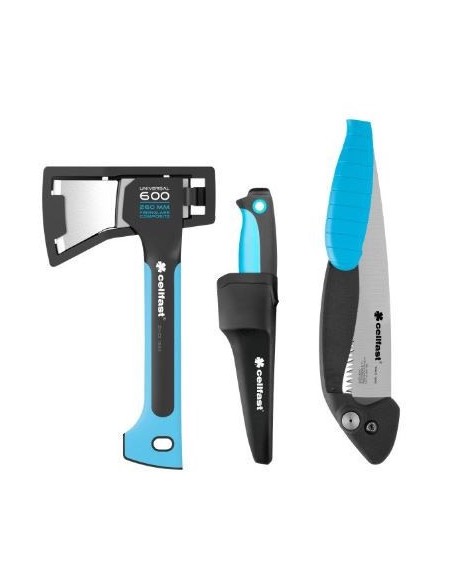 Zestaw kempingowy piła składana siekiera nóż Cellfast - Strona główna Zestaw kempingowy piła składana siekiera nóż Cellfast 5907512608098 2