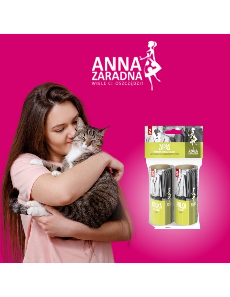 Zapas wymiennych rolek czyszczących do usuwania sierści Anna Zaradna 2 szt. - Akcesoria do sprzątania Zapas wymiennych rolek czyszczących do usuwania sierści Anna Zaradna 2 szt. 5903936012213 2