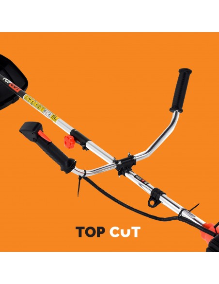 Wielofunkcyjna kosa spalinowa TOP CUT TC-BC520-15-V głowica z żyłką + nóż + pas naramienny 5905842510890 2