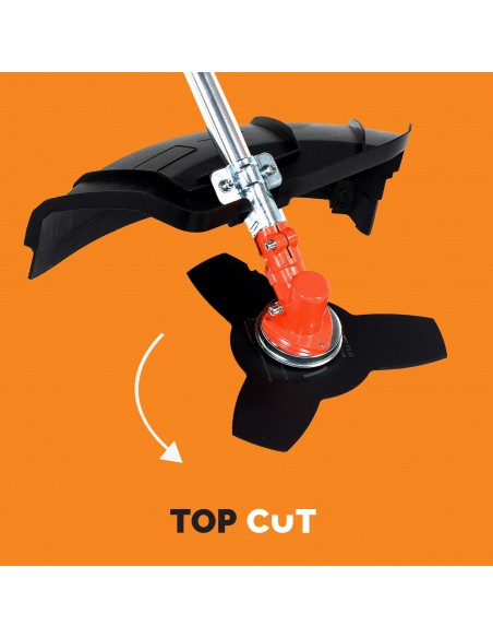 Wielofunkcyjna kosa spalinowa TOP CUT TC-BC520-15-V głowica z żyłką + nóż + pas naramienny 5905842510890 4