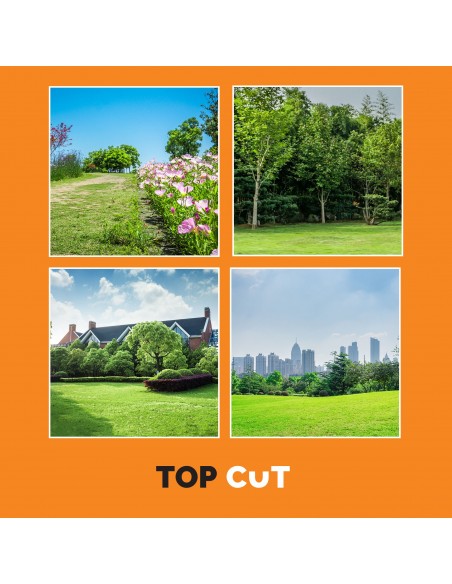 Wielofunkcyjna kosa spalinowa TOP CUT TC-BC520-15-V głowica z żyłką + nóż + pas naramienny 5905842510890 9