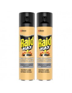 Silny spray przeciw karaluchom i mrówkom Raid Max 2x400 ml 8711800137866