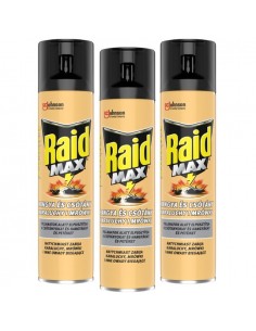 Skuteczny środek przeciw karaluchom i mrówkom w aerozolu Raid Max 3x400ml 8711800137866