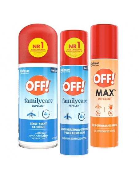 Wydajny zestaw aerozoli przeciw komarom OFF! 3 x 100ml 5905718981106