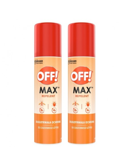 Ochronny preparat w aerozolu przeciwko owadom OFF! Max 2x100ml 5905718981373