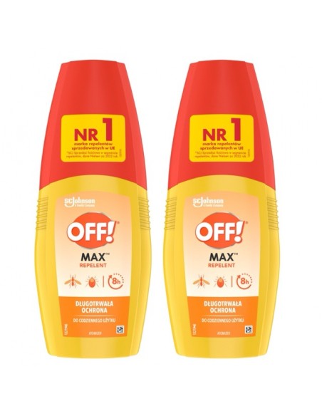 Mocny środek przeciw komarom i kleszczom OFF! Max 2x100ml, 20% ikarydyny 5000204160031
