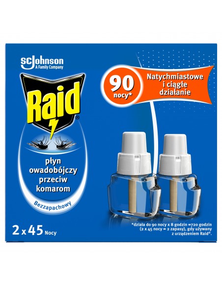 Podwójny zapas płynu do elektrofumigatora owadobójczego Raid 5000204161908