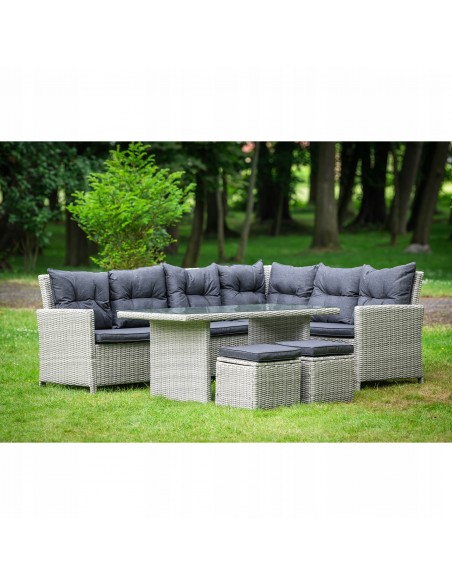 Zestaw mebli ogrodowych z technorattanu Panama Meven 5902490786011 4