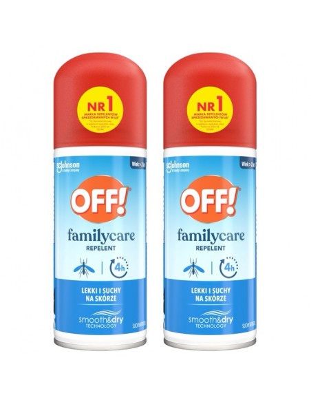 Rodzinny suchy aerozol chroniący przed komarami OFF! Family Care 2x100ml 5000204330151