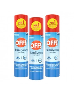 Łatwy w aplikacji repelent odstraszający komary OFF! Family Care 3x100ml 5000204330182