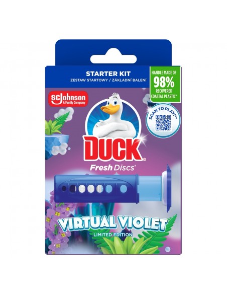 Żelowe krążki do toalet - Zestaw startowy Duck Fresh Discs Virtual Violet 5000204369700
