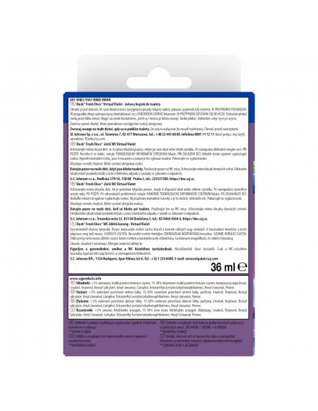 Żelowe krążki do toalet - Zestaw startowy Duck Fresh Discs Virtual Violet 5000204369700 2