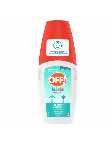 Bezpieczny dla dzieci płyn przeciw komarom i kleszczom OFF! Kids 100 ml 5000204285925