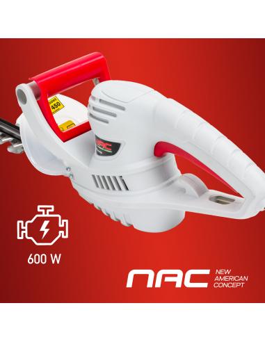 Elektryczne nożyce sieciowe do żywopłotu NAC HE60-CH 51cm, 230V 5902067855898 10