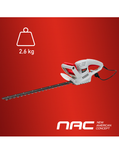 Elektryczne nożyce sieciowe do żywopłotu NAC HE60-CH 51cm, 230V 5902067855898 12