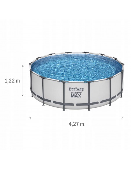 Stelażowy basen ogrodowy okrągły Steel Pro Max Bestway 427 x 122 cm 6942138983258 12