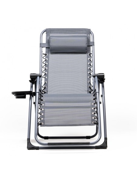 Składany leżak ogrodowy szary Zero Gravity Meven 5905842528949 3