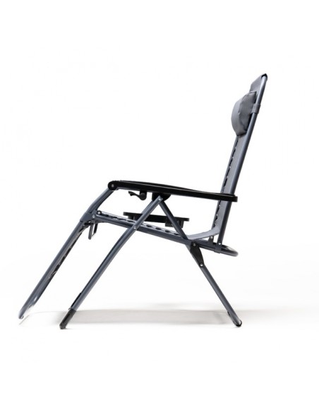 Składany leżak ogrodowy szary Zero Gravity Meven 5905842528949 5