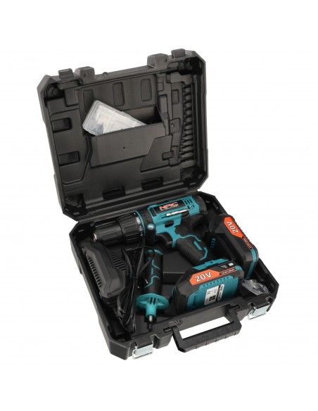 Wydajna wiertarko wkrętarka akumulatorowa udarowa NAC 2x2Ah + walizka 5905842520271 6