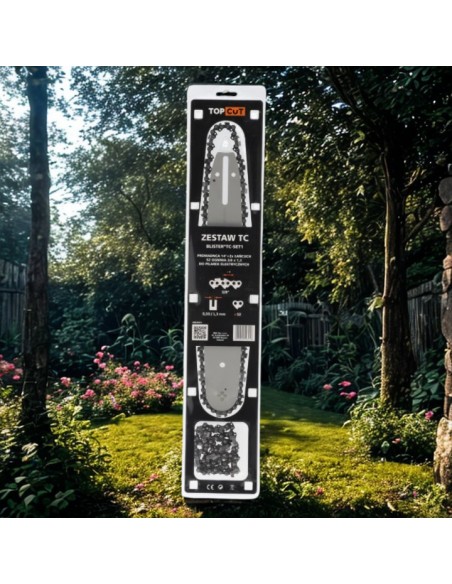 Zestaw do pilarek spalinowych TOP CUT: prowadnica 14" + 2x łańcuch 3/8x1,3 52 ogniwa 5905842523258 2