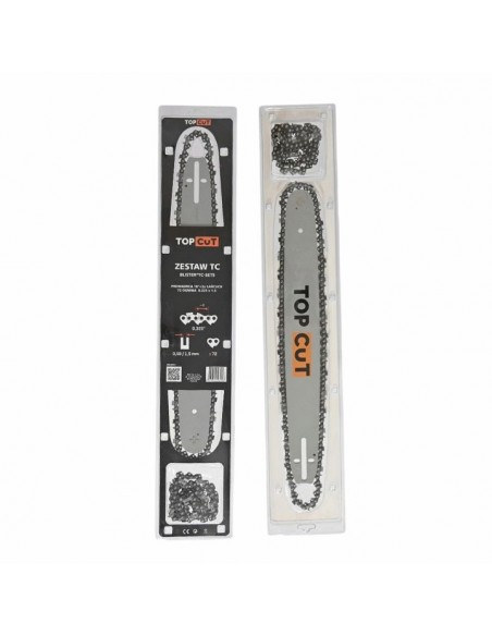 Zestaw do pilarek spalinowych TOP CUT: prowadnica 18" + 2x łańcuch 72 ogniwa 0.325x1,5 5905842523296 3